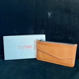 Botkier Small Leather Clutch in Coffee color
